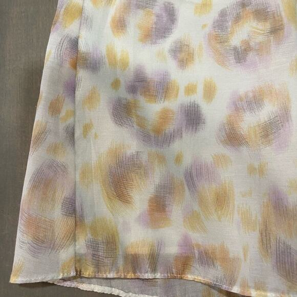 Ann Taylor Cream Purple A-Line Mini Skirt Sz 8 - Picture 6 of 13